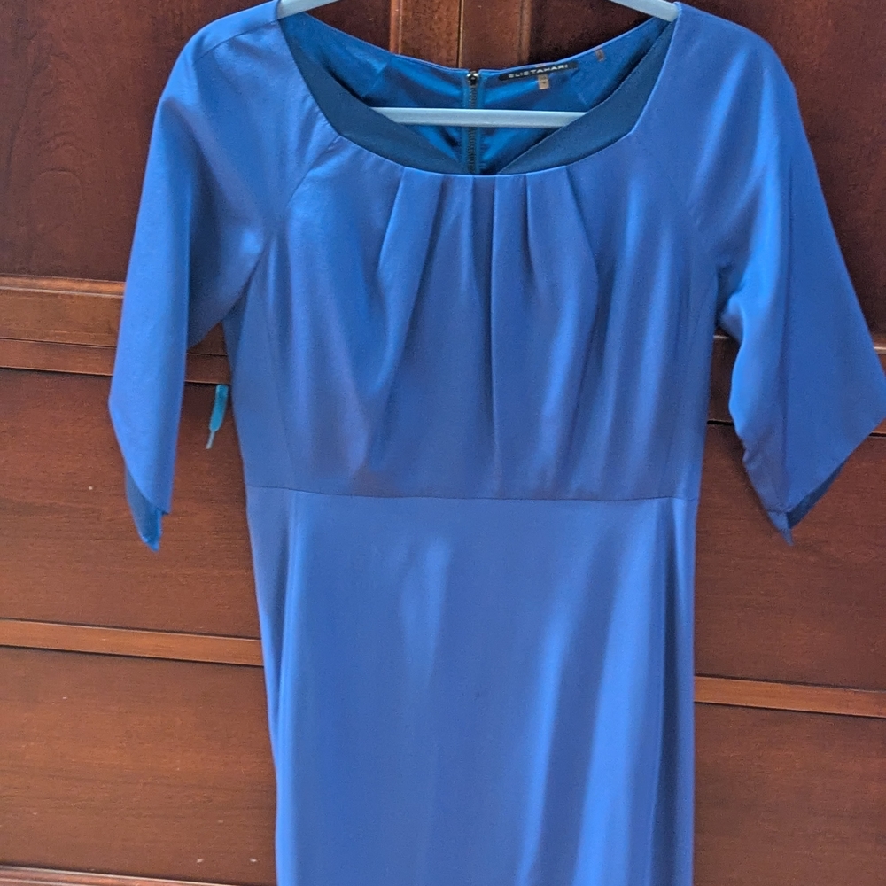 Elie Tahari Royal Blue Long Sleeve Dress